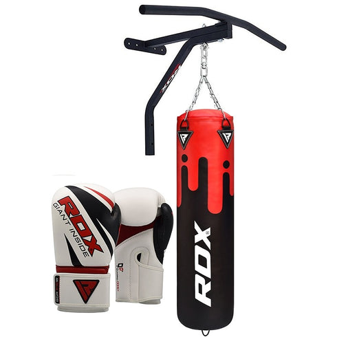 RDX PUNCH BAG & GLOVES SET/Blk/R-1
